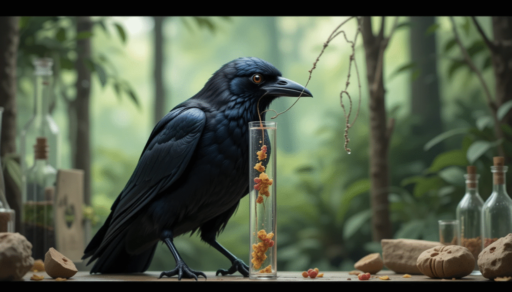 crows developed a new behavior